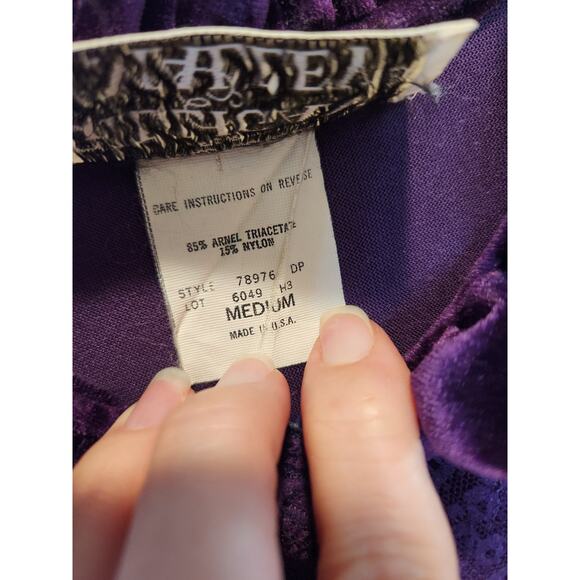 Gilligan & O'Malley Purple Maxi Robe Granny Women's Medium Pullover - Picture 7 of 8